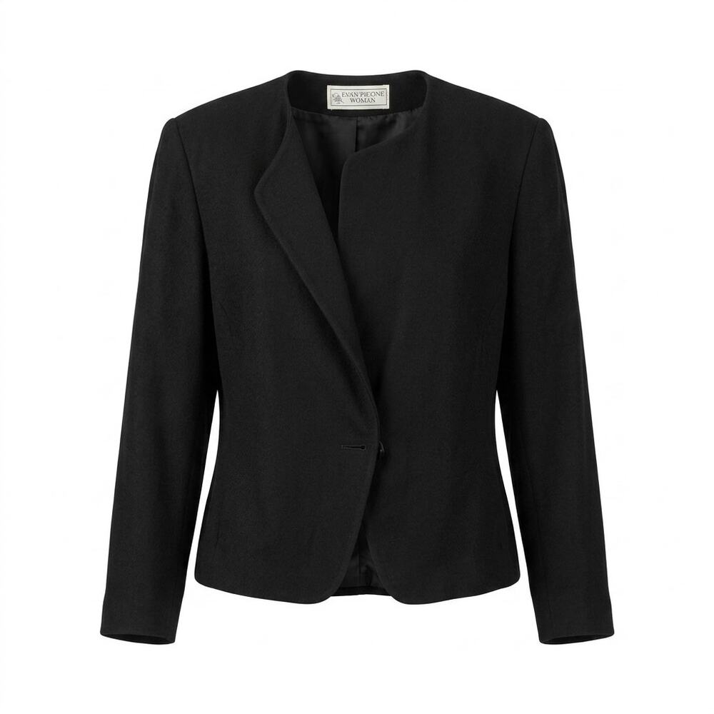 Vintage Evan-Picone 100% Wool V-Neck Lined Blazer Jacket Women Size 22W